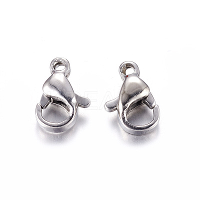Tarnish Resistant 304 Stainless Steel Lobster Claw Clasps X-STAS-AB10-1