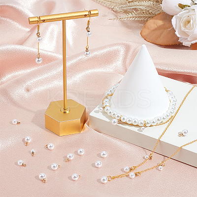 90Pcs 3 Style Plastic Imitation Pearl Pendants KK-BC0012-94-1
