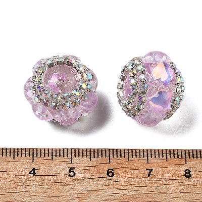 Acrylic Rhinestone Rondelle Beads OACR-S048-02I-1