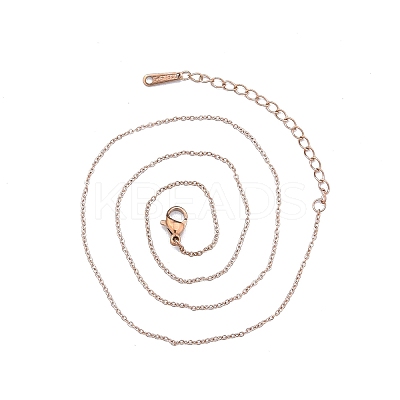 304 Stainless Steel Cable Chains Necklace for Men Women NJEW-N050-A03-R12-1