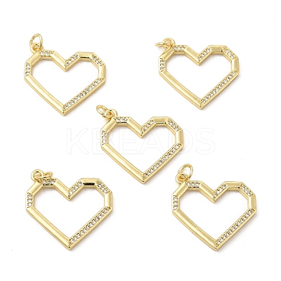 Brass Micro Pave Cubic Zirconia Pendants KK-E068-VB182-1