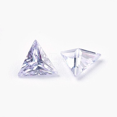 Cubic Zirconia Pointed Back Cabochons ZIRC-WH0001-A06-1