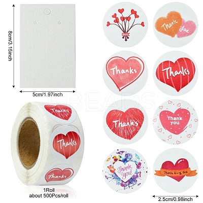 200Pcs Paper Earring Display Card CDIS-FS0001-15-1