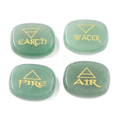 4Pcs 4 Styles Natural Green Aventurine Display Decorations G-F786-02D-05-1