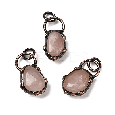 Natural Rose Quartz Pendants G-B149-08R-02-1