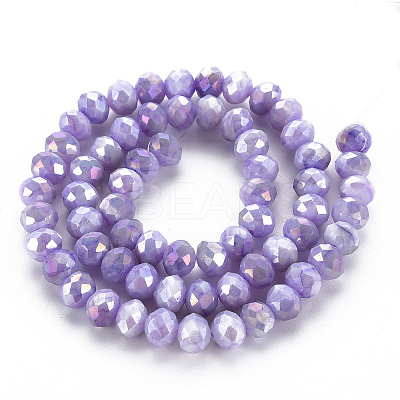 Opaque Baking Paint Glass Beads Strands LS-EGLA-N006-010A-B04-1