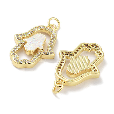 Brass Micro Pave Clear Cubic Zirconia Pendants KK-L213-039G-03-1