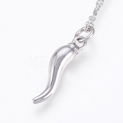Tarnish Resistant 304 Stainless Steel Pendant Necklaces NJEW-P224-11P-1