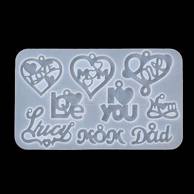 Heart & Word Love DIY Pendant Silicone Molds SIMO-Q001-02D-1