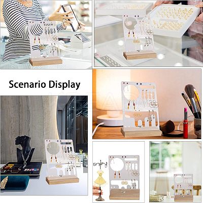 Transparent Acrylic Jewelry Display Stangs EDIS-WH0034-01-1