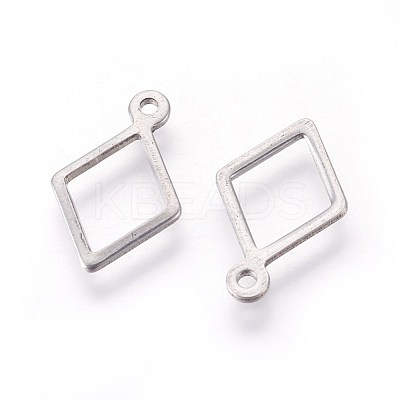 Tarnish Resistant 304 Stainless Steel Open Pendants STAS-F187-01P-1