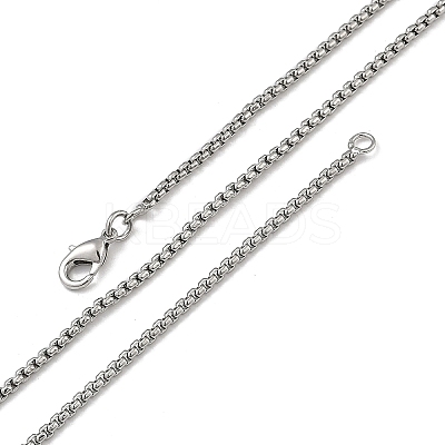 1.5mm Rack Plating Brass Box Chain Necklaces for Women Men MAK-L044-21P-1