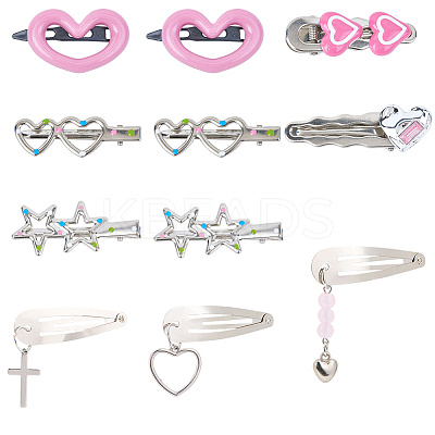 11pcs Iron Snap Hair Clips PHAR-CP0001-26-1