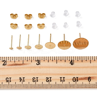 304 Stainless Steel Stud Earring Findings STAS-FS0001-75-1
