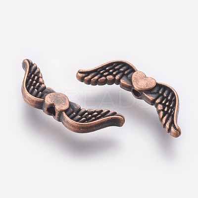 Tibetan Style Alloy Beads TIBEB-6803-R-LF-1