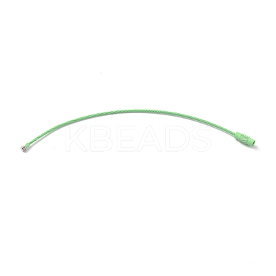 Baking Paint Stainless Steel Cable Wire Keychain AJEW-WH0413-15Q-1