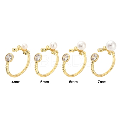 Deer Brass Pave Clear Cubic Zirconia Cuff Cup Peg Ring Settings KK-NH0007-09G-1