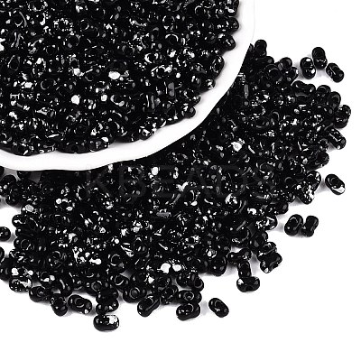 Picasso Spray Painted Glass Seed Beads SEED-T006-04-37-1