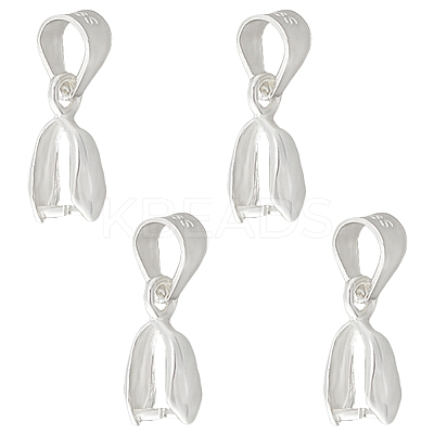 4Pcs 925 Sterling Silver Ice Pick Pinch Bails FIND-HS0002-08C-1