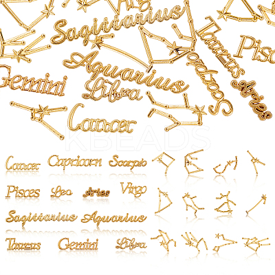 Twelve Constellations Alloy Cabochons DIY-CJ0001-29-1