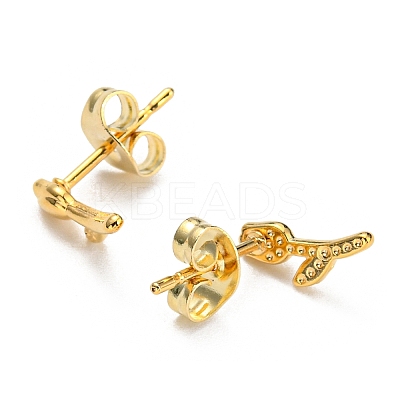 PVD Vacuum Plating 304 Stainless Steel Stud Earrings for Women STAS-D087-12G-1