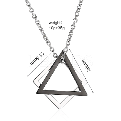 Simple Geometric Pendant Necklace TR3981-3-1