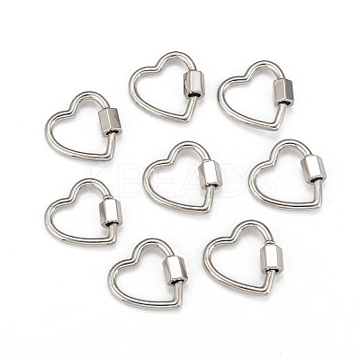 Brass Screw Carabiner Lock Charms LS-KK-T047-04P-1