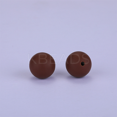 Round Silicone Focal Beads SI-JX0046A-128-1