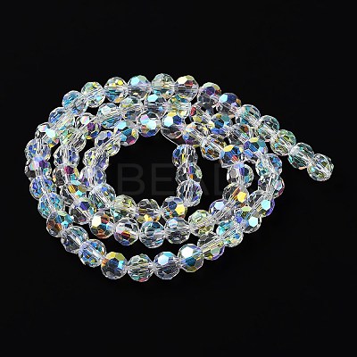 Transparent Electroplate Glass Beads Strands GLAA-Q099-J01-10-1