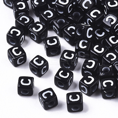 Opaque Acrylic Beads X-SACR-N002-01C-1-1