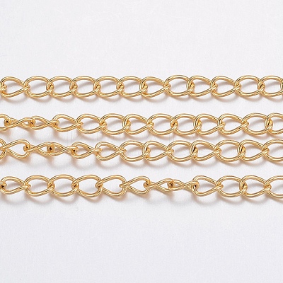 3.28 Feet Ion Plating(IP) 304 Stainless Steel Curb Chains X-CHS-H017-03G-10M-1