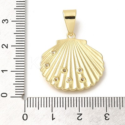 Rack Plating Brass with Cubic Zirconia Pendants X-KK-Z086-50G-1