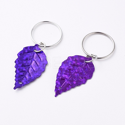 Plastic Paillette/Sequin Hair Braid Rings Pendants KEYC-TAC0001-03A-1