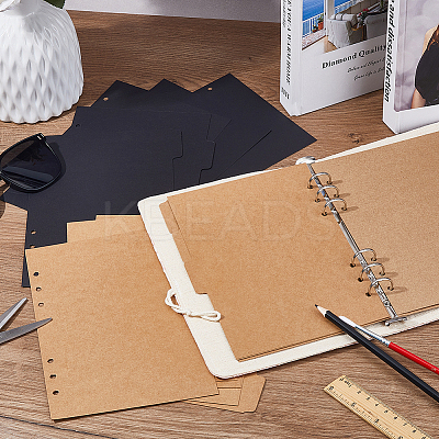 6 Sets 2 Colors A4/A5 Paper Binder Dividers DIY-FH0007-64B-1