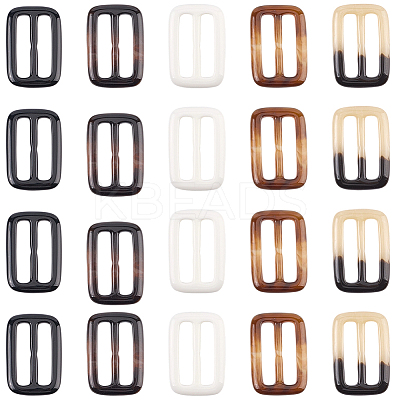 20Pcs Resin Tri-Glide Adjuster Buckles FIND-GF0008-12C-1