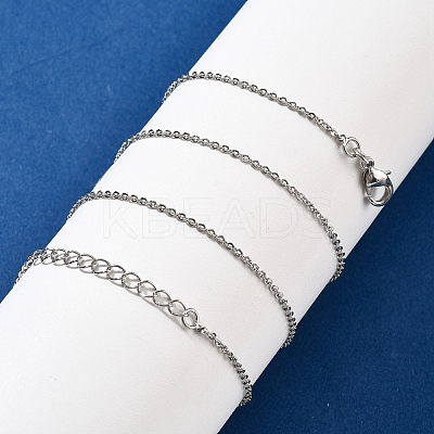 Brass Rolo Chains Necklaces for Women NJEW-D302-45P-1