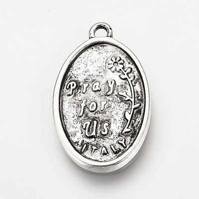 Tibetan Style Alloy Pendants TIBE-Q078-07AS-RS-1