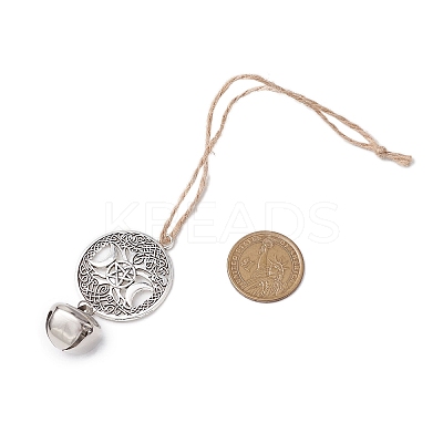 Iron Bell Pendant Decorations HJEW-JM02504-03-1