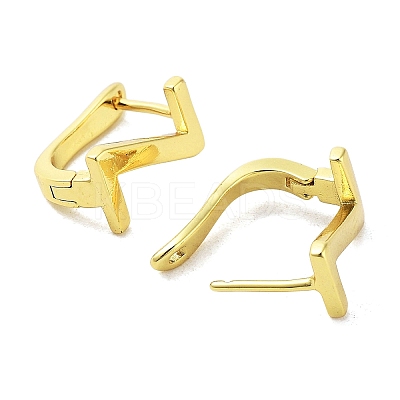 Brass Letter Stud Earrings for Women EJEW-A038-01Z-G-1