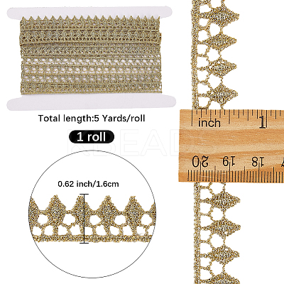 5Yards Polyester Lace Trim Ribbons OCOR-GF00005-12A-1