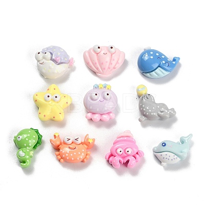 Marine Life Opaque Resin Decoden Cabochons RESI-I338-01-1