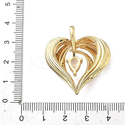 Brass Micro Pave Cubic Zirconia Pendants KK-F930-25B-G01-1