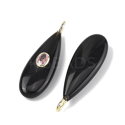 Natural Obsidian Pendants G-D357-03D-1