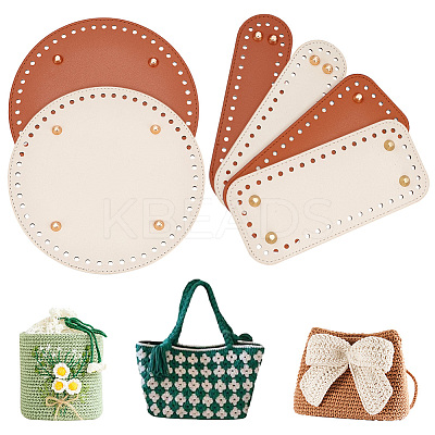 6Pcs 6 Style PU Leather Knitting Crochet Bags Nail Bottom Shaper Pad FIND-PH0009-91-1