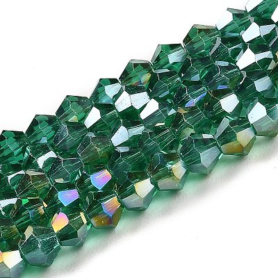 Transparent Electroplate Glass Beads Strands LS-EGLA-A039-T6mm-B10-1