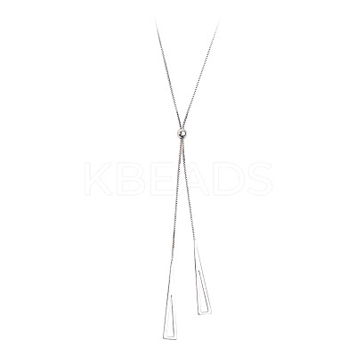 Triangle Brass Slider Lariat Long Necklaces for Women FS-WGD2F26-01-1