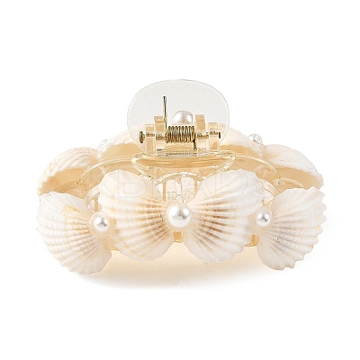 Bowknot Shape Natural White Shell Claw Hair Clips PHAR-TA000007-1