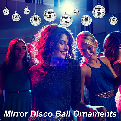 Mirror Ball Reflective Ball Pendants DIY-WH0570-26-1
