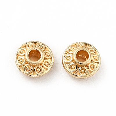 Rack Plating Alloy Beads PALLOY-D004-08LG-1