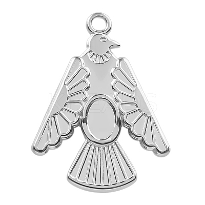 304 Stainless Steel Pendant Cabochon Settings PW-WG97F98-01-1
